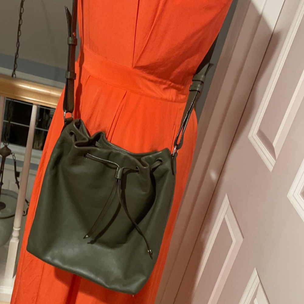 NWOT Leather Bucket Bag